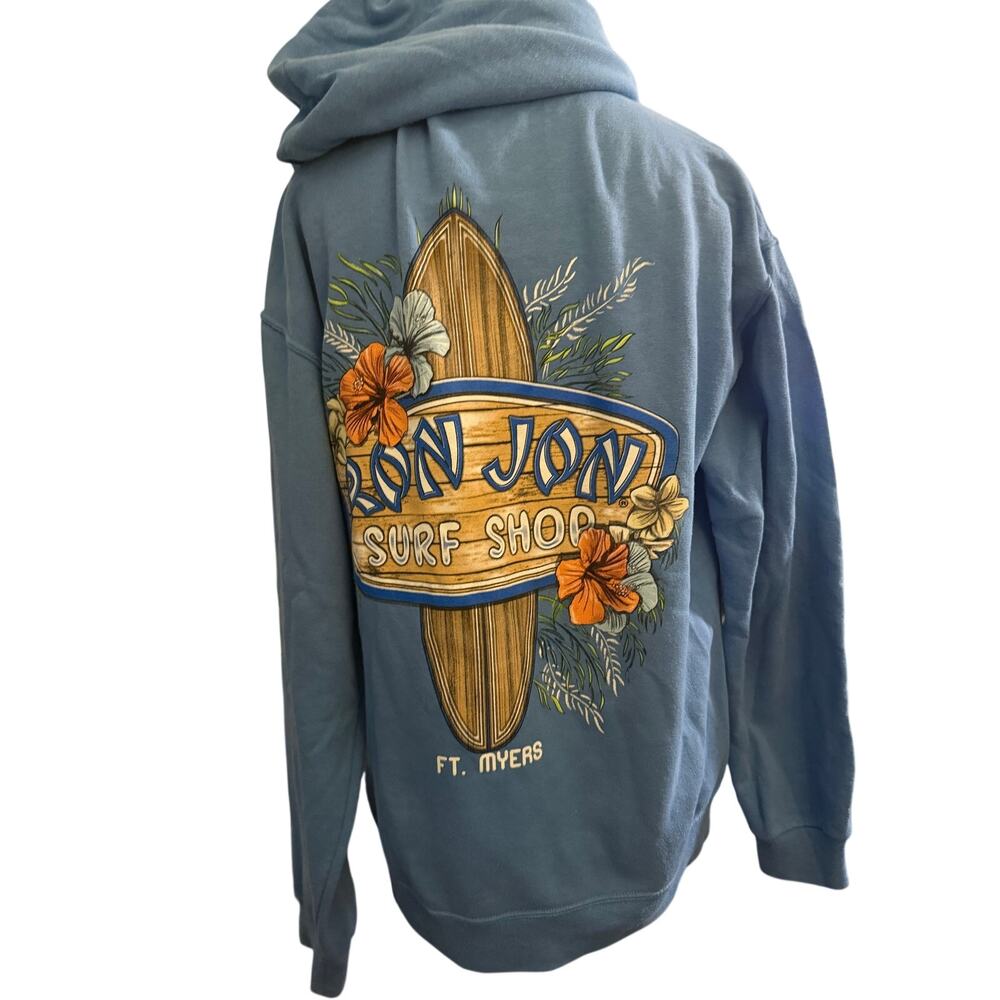 Ron Jon Surf Shop Ft. Myers Blue Pullover Hoodie Sweatshirt Size Medium - Picture 3 of 5